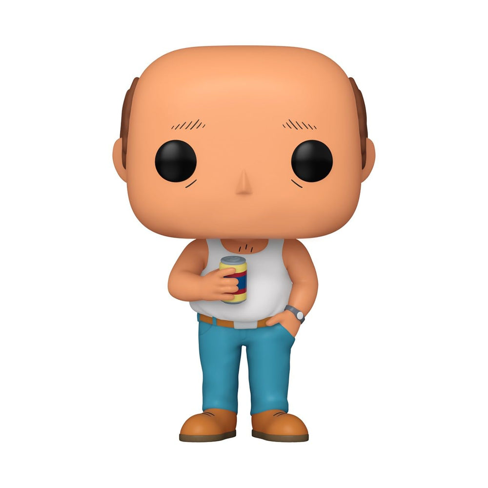 Funko Bill Dauterive collectible on desk enhances nerd decor.