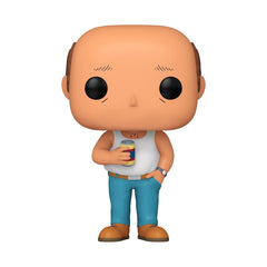 Funko Bill Dauterive collectible on desk enhances nerd decor.