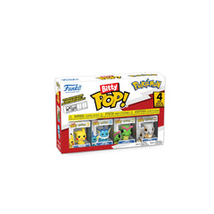 Funko Bitty Pokemon Pikachu mini figure on display shelf, ideal for small-figure collectors