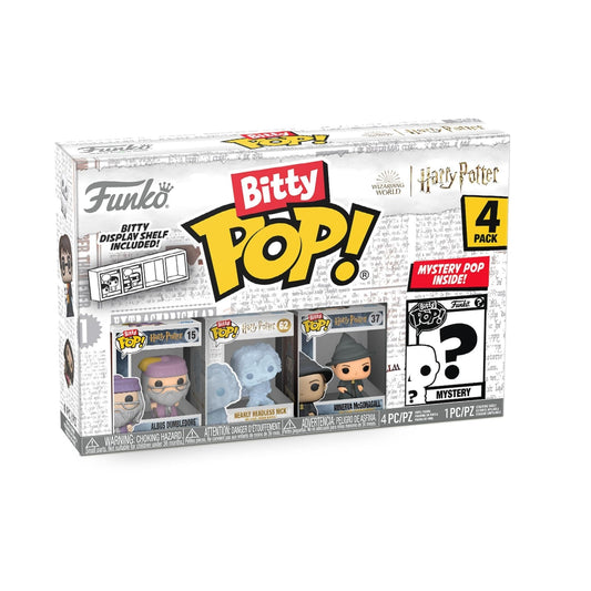 Funko Bitty Pop HP Dumbledore figure with acrylic base for easy display.