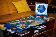Funko Games Pan Am landing rights tokens illustrating negotiation opportunities