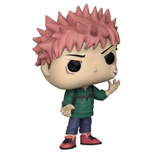 Funko Jujutsu Kaisen Yuji with Sukuna figure, back view, perfect shelf display and gifting