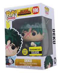 Funko Deku Full Cowl Pop! glow details highlighted for glow-in-the-dark viewing