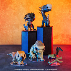 Close-up of textured vinyl on Funko Mosasaurus for durable finish