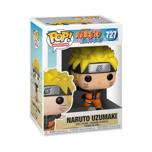 Funko Naruto running figure, front view, ideal for shelf display and anime collection.