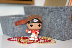 Funko Patrick Mahomes three-quarter-inch figure sized for desk or shelf