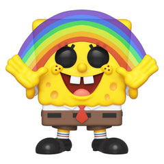 Funko Pop! Animation SpongeBob Rainbow figure on display, ideal for shelf decor.