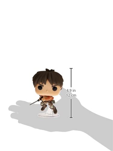 Funko Pop Attack on Titan Eren Jaeger side view silhouette for shelf styling