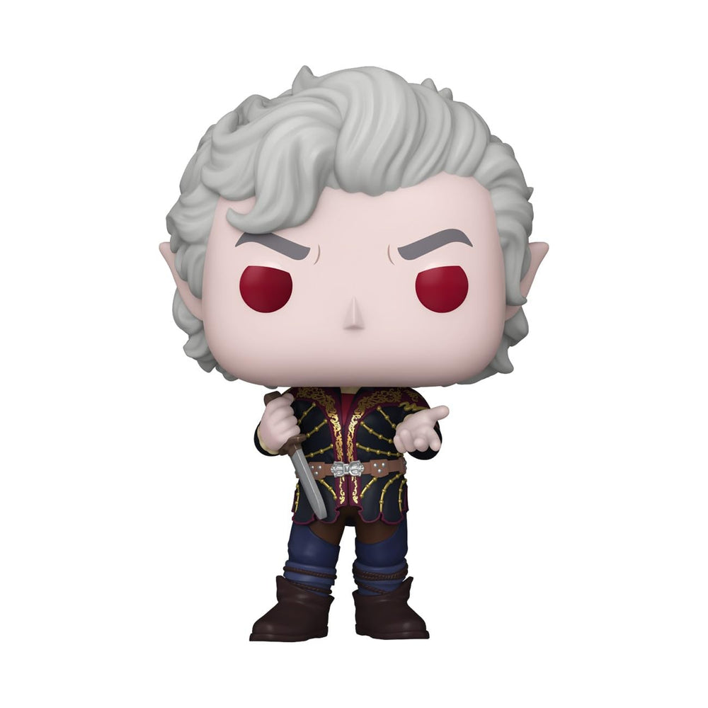 Funko Pop Baldur's Gate Astarion side view ideal shelf showcase