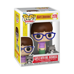 Funko Pop Bob's Burgers Gayle & Mr. Business figure front view for display and collection