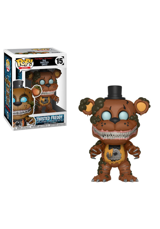 Funko POP Twisted Freddy figure in a window display box for collectors.