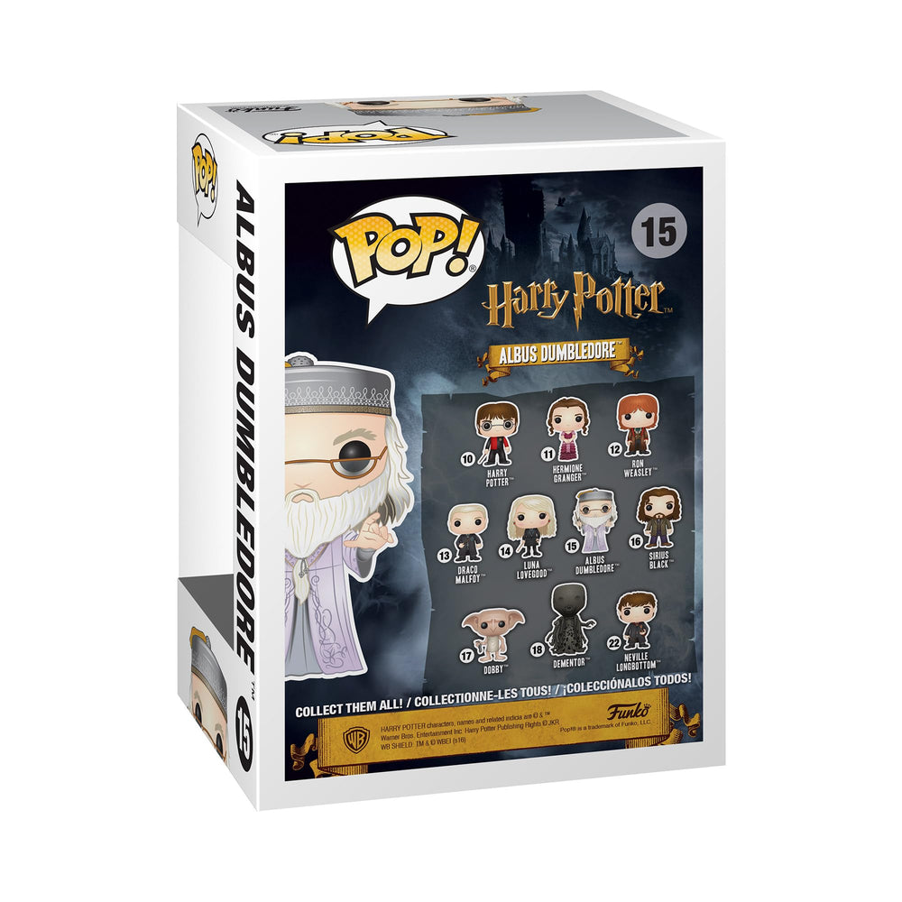 Funko Pop! Dumbledore collectible figure shown as a desk display piece.