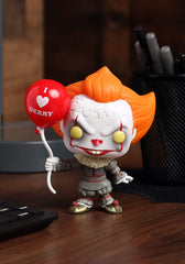 Funko Pop It 2 Pennywise figure close-up highlighting balloon accessory.