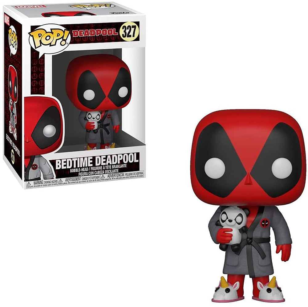 Packaging image of Funko Pop Marvel Deadpool Playtime robe, ideal gift for fans