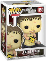 Funko Leatherface detail shot highlighting sculpt and textures for fans.