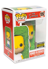 Funko Pop! Simpsons Homer in Hedges angle, perfect for dynamic shelf dioramas and collector setups.
