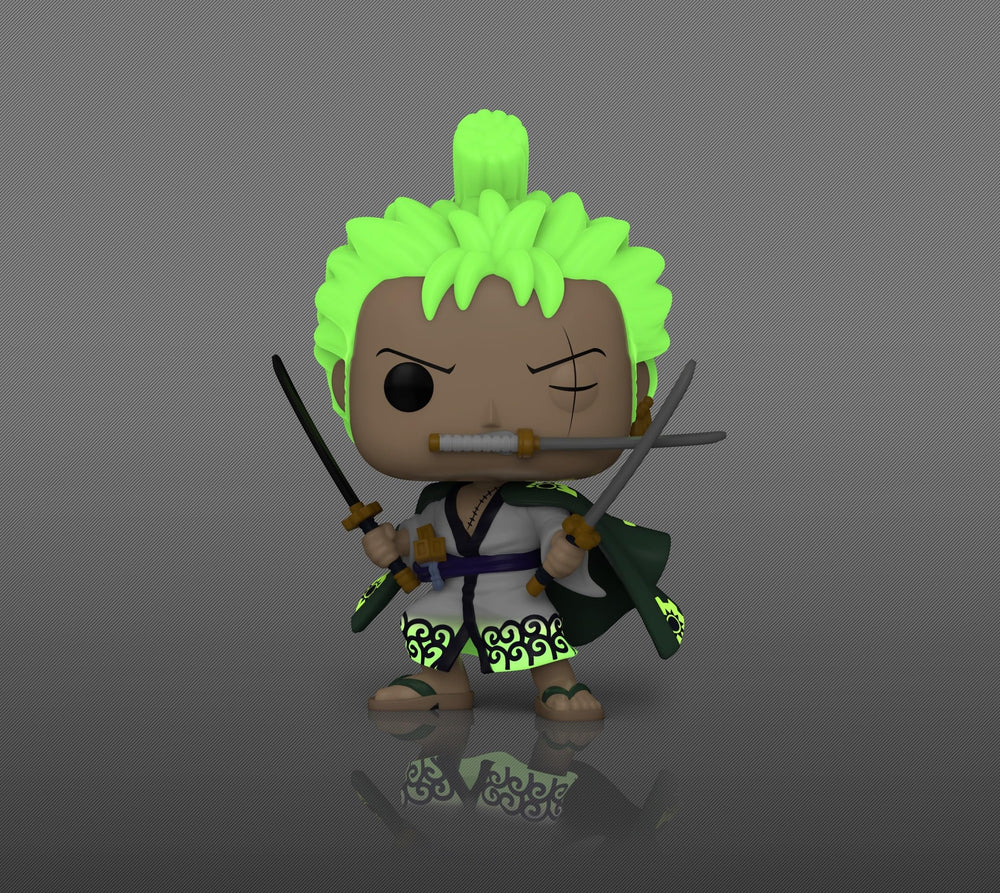 Zoro glow-in-the-dark Funko figure adds dramatic display impact