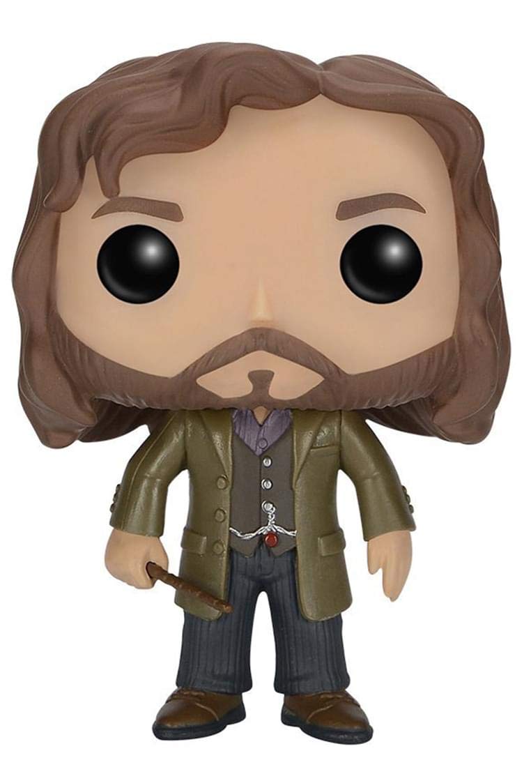 Funko Sirius Black POP figure close-up highlighting stylized design for display shelves.