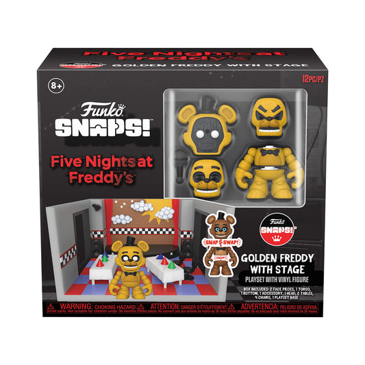 Funko Snaps Golden Freddy stage playset view one with movable parts for play