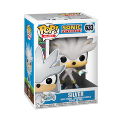 Funko Sonic 30th Anniversary Silver Hedgehog Pop front view for display