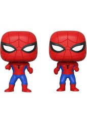 Funko Spider-Man Imposter Pop! 2-Pack close-up shows sculpt details