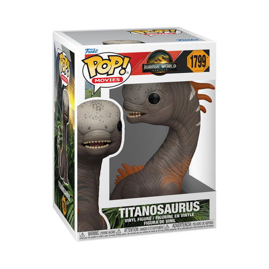 Funko Titanosaurus figure front view for an eye-catching display.
