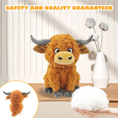 Funky Wizard Highland Cow Plush makes bedtime routines gentler and soothing.