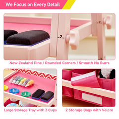 FUNLIO easel magnetic chalkboard and whiteboard surface supports versatile learning.