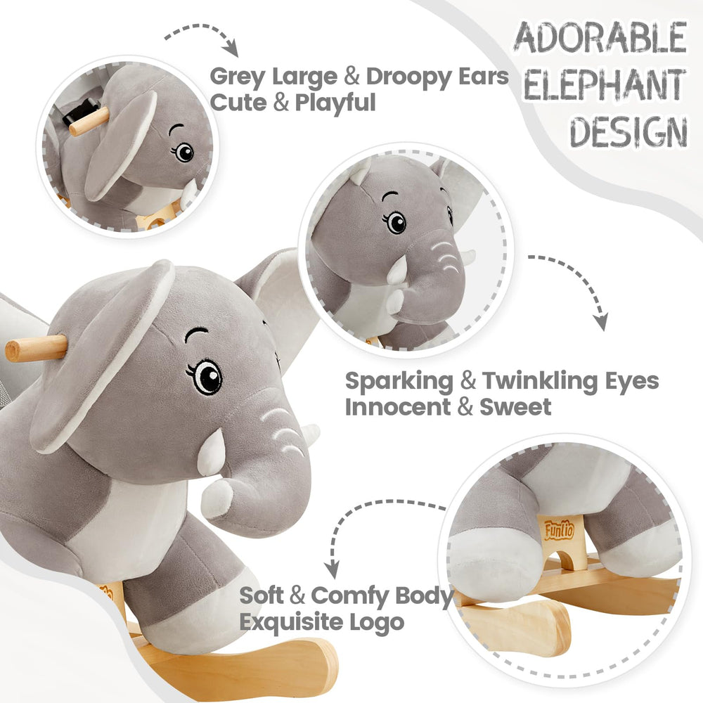 Funlio rocking base at 20-degree angle enhances safety during rocking.