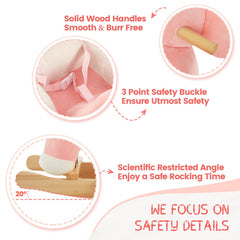 FUNLIO Elephant Rocking Horse compact dimensions fit neatly in a nursery corner.