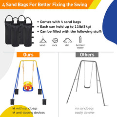 FUNLIO toddler swing upgraded belt offers durable restraint for safer play
