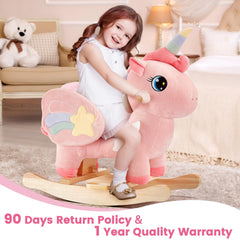 FUNLIO Unicorn rocking horse for ages 6 months to 3 years supports growing toddlers