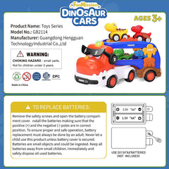 FunMission kids enjoy tabletop adventures with this colorful dinosaur truck set