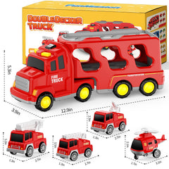 FunMission carrier truck with four small cars ready for action