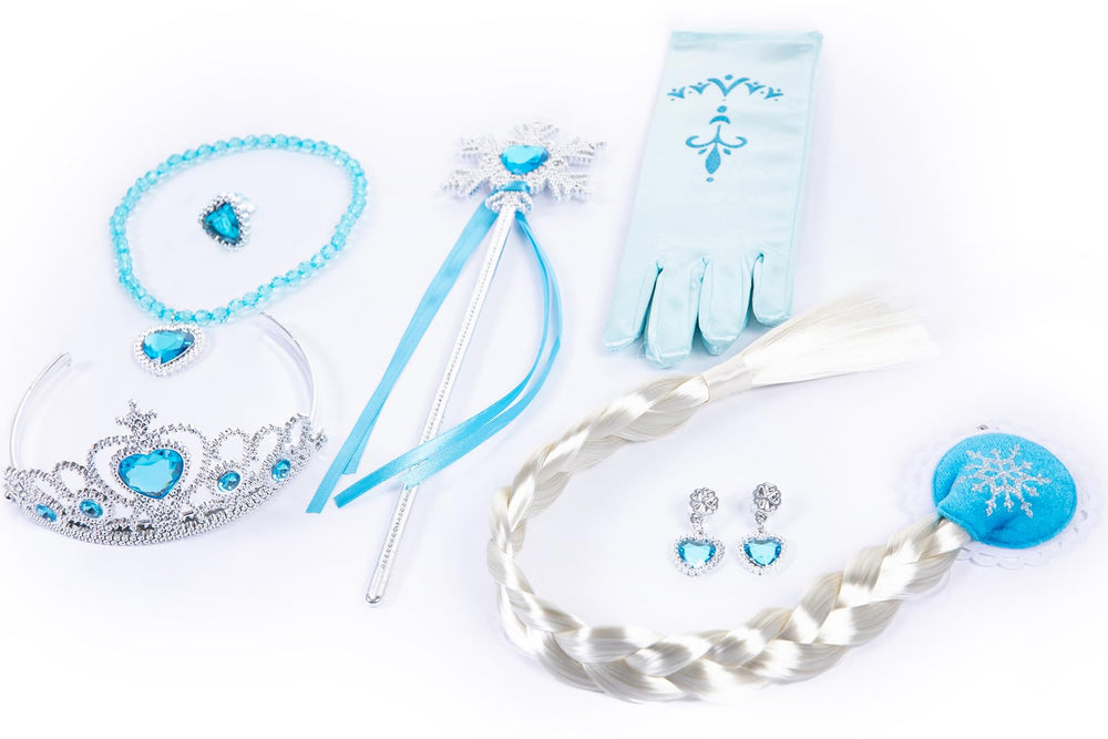 Funna Elsa costume accessories—wand and crown—for magical role-play