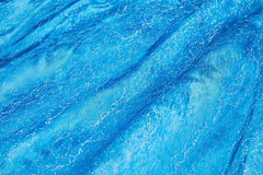 Funna Elsa costume close-up of mesh, satin, and tulle fabrics