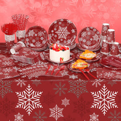 Funnymoom snowflake cutlery complements the set for easy dining.