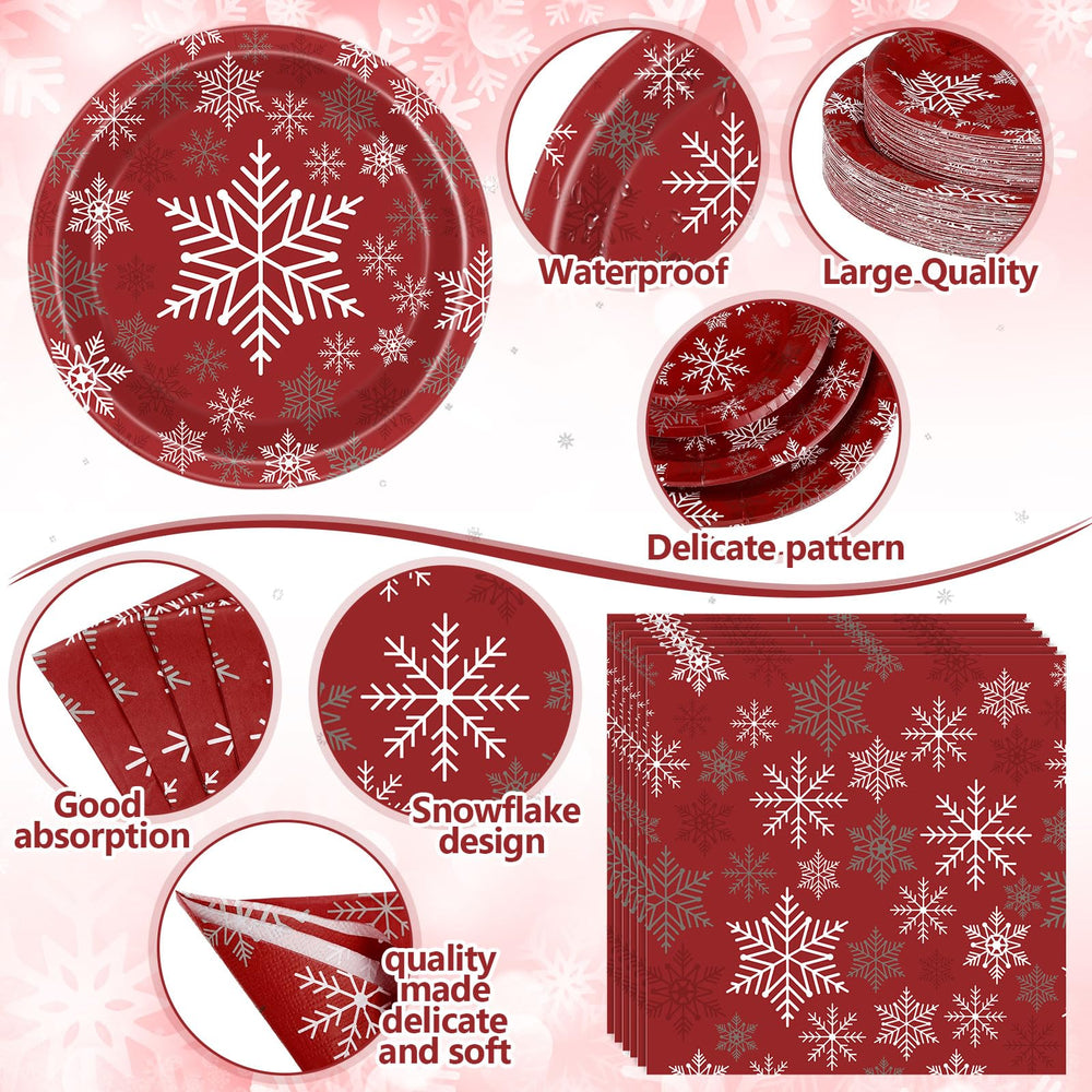 Funnymoom snowflake napkins add soft texture and quick cleanup.