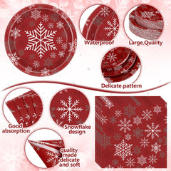 Funnymoom snowflake napkins add soft texture and quick cleanup.