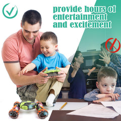 FUNiOi gesture-sensing RC stunt car 4WD off-road capability on gravel, lawn, and carpet.