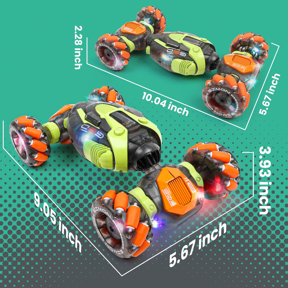 FUNiOi gesture-sensing RC stunt car 360-drift capable for dynamic moves.