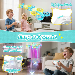 FUNPX LED drone with five lighting modes for night flights.