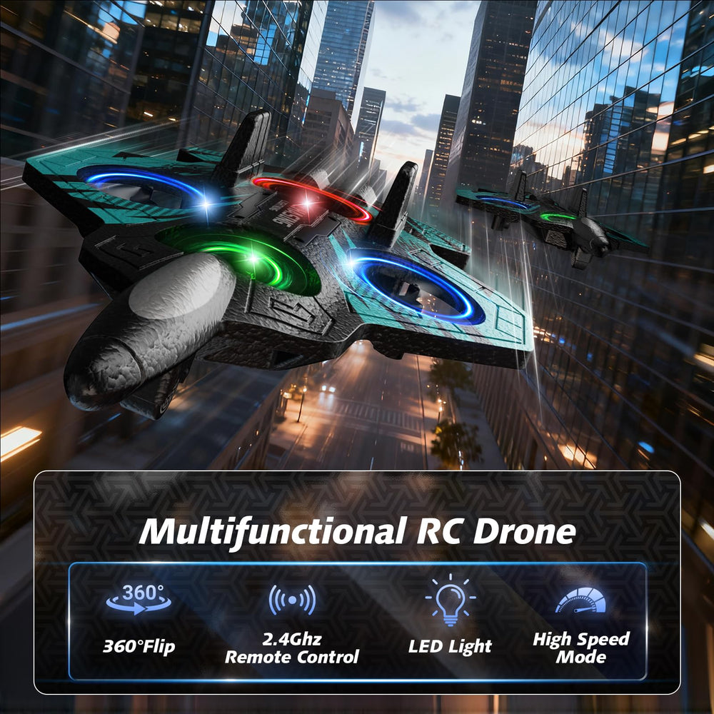 FUNPX RC airplane performing a 360° flip for dynamic stunts