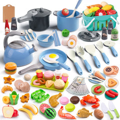 Funpynani 130pcs kitchen playset full assembly encourages imaginative play with durable design.