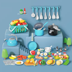 Funpynani turquoise utensils image aids safe handling and realistic kitchen pretend play.