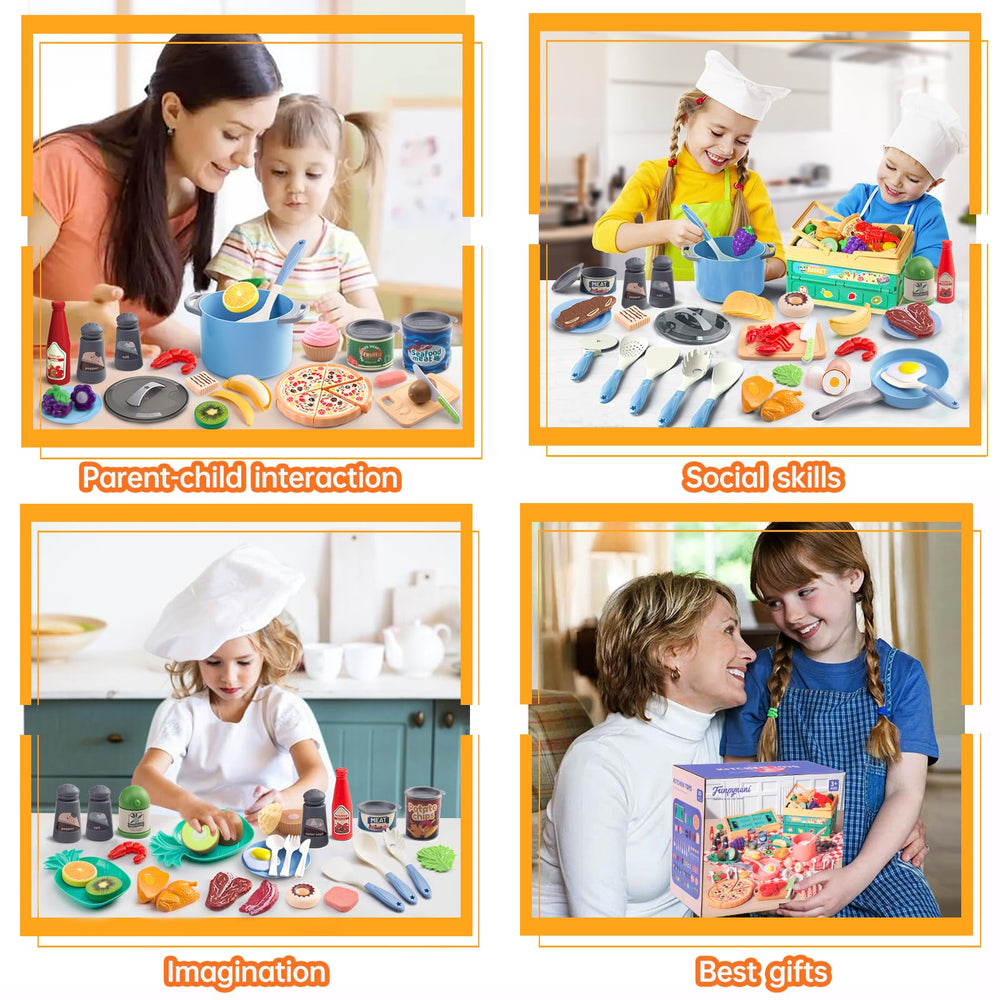 Funpynani safe pretend knife and utensils for gentle slicing practice