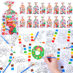 Funrous Christmas paint kit contents with 32 sets for festive crafts.
