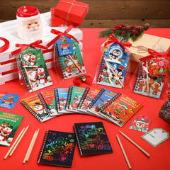 Funrous Christmas tags pair with handmade ornaments for gifting.