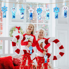 Funrous diamond stickers brighten snowflake designs and borders.