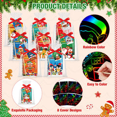 Funrous scratch-pens set provides vibrant colors for scratch-art projects.